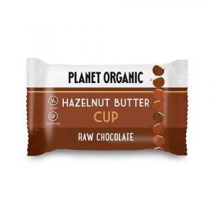 Presno čokoladni cup z lešnikovim maslom, Planet Organic, eko, 25 g