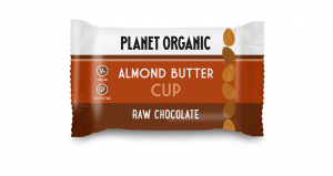 Presno čokoladni cup z mandljevim maslom, Planet Organic, eko, 25 g