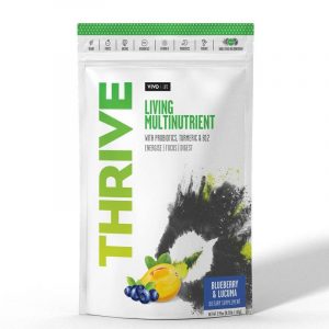 Veganska multivitaminska mešanica Vivo Life Thrive - Borovnica in lucuma